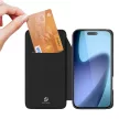 Dux Ducis Skin Pro Case iPhone 17 Pro Flip and Card Slot tok, fekete