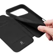 Dux Ducis Skin Pro Case iPhone 17 Pro Flip and Card Slot tok, fekete