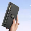 Dux Ducis Lawa iPhone 16e Leather Case Detachable Magnetic Wallet tok, fekete