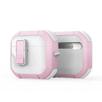   DUX DUCIS PECP TPU+PC protective case AirPods 4 tok, fehér tok, rózsaszín