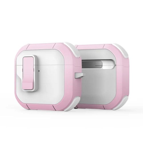 DUX DUCIS PECP TPU+PC protective case AirPods 4 tok, fehér tok, rózsaszín