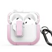 DUX DUCIS PECP TPU+PC protective case AirPods 4 tok, fehér tok, rózsaszín