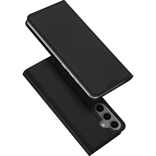 DUX DUCIS wallet case SKIN PRO Samsung Galaxy S25 tok, fekete