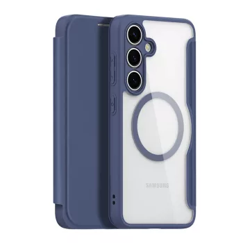   Dux Ducis Skin X Pro case Samsung Galaxy S25 with MagSafe and wallet tok, kék