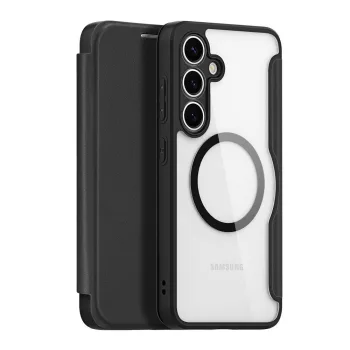  DUX DUCIS wallet case SKIN X PRO compatible with MagSafe Samsung Galaxy S25 Plus tok, fekete