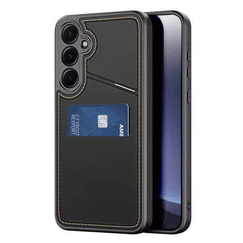 Dux Ducis Rafi II Case Samsung Galaxy S25 with Stand and Wallet tok, fekete