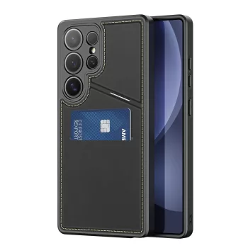   Dux Ducis Rafi II Case Samsung Galaxy S25 Ultra with Stand and Wallet tok, fekete