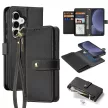 Dux Ducis Lawa Leather Case Samsung Galaxy S25 Plus with Detachable Magnetic Wallet tok, fekete