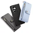 Dux Ducis Lawa Leather Case Samsung Galaxy S25 Plus with Detachable Magnetic Wallet tok, fekete