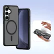 Dux Ducis Lawa Leather Case Samsung Galaxy S25 Plus with Detachable Magnetic Wallet tok, fekete