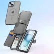 Dux Ducis Lawa Leather Case iPhone 15 tok, szürke