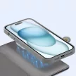 Dux Ducis Lawa Leather Case iPhone 15 tok, szürke