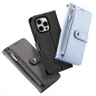 Dux Ducis Lawa Leather Case iPhone 15 tok, kék
