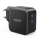 Choetech GaN USB Type C hálózati töltő 61W Power Delivery, fekete (Q6006)