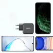Choetech GaN USB Type C hálózati töltő 61W Power Delivery, fekete (Q6006)