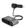 Dudao autós töltő 2x USB / 3x szivargyújtó töltő elosztó, fekete (R1Pro, fekete)