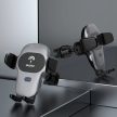 Dudao autós tartó with built-in Qi vezeték nélküli töltő 15W , szürke (F20xs)