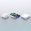 Dudao A11N 15W 3in1 indukciós töltő, + USB-C/USB-C kábel, fehér