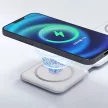 Dudao A11N 15W 3in1 indukciós töltő, + USB-C/USB-C kábel, fehér