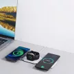 Dudao A11N 15W 3in1 indukciós töltő, + USB-C/USB-C kábel, fehér