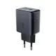 Acefast fast USB Type C 20W Power Delivery hálózati töltő, fekete (A1 EU, fekete)