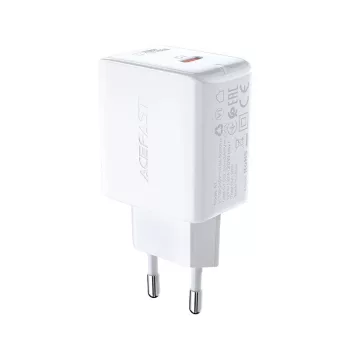   Acefast hálózati gyorstöltő USB Type C 20W Power Delivery, fehér (A1 EU, fehér)