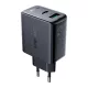 Acefast hálózati töltő USB Type C / USB 32W, PPS, PD, QC 3.0, AFC, FCP, fekete (A5, fekete)