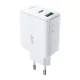 Acefast hálózati töltő USB Type C / USB 32W, PPS, PD, QC 3.0, AFC, FCP, fehér (A5, fehér)