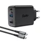 Acefast 2in1 charger GaN 65W USB Type C / USB, adapter HDMI adapter 4K 60Hz (set with kábel), fekete