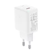 Acefast hálózati gyorstöltő GaN USB Type C 30W, PD, QC 3.0, AFC, FCP, fehér (A21, fehér)
