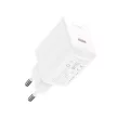Acefast hálózati gyorstöltő GaN USB Type C 30W, PD, QC 3.0, AFC, FCP, fehér (A21, fehér)
