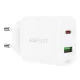 Acefast hálózati töltő USB Type C / USB 20W, PPS, PD, QC 3.0, AFC, FCP, fehér (A25, fehér)