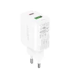 Acefast hálózati töltő USB Type C / USB 20W, PPS, PD, QC 3.0, AFC, FCP, fehér (A25, fehér)