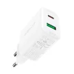 Acefast hálózati töltő USB Type C / USB 20W, PPS, PD, QC 3.0, AFC, FCP, fehér (A25, fehér)