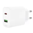 Acefast hálózati töltő USB Type C / USB 20W, PPS, PD, QC 3.0, AFC, FCP, fehér (A25, fehér)