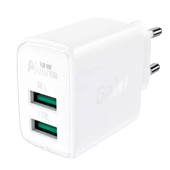  Acefast hálózati gyorstöltő 2x USB 18W QC 3.0, AFC, FCP, fehér (A33, fehér)