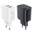 Acefast hálózati gyorstöltő 2x USB 18W QC 3.0, AFC, FCP, fehér (A33, fehér)
