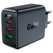 Acefast hálózati gyorstöltő GaN (2xUSB-C / USB-A) PPS / PD / QC4+ 65W, fekete (A41)