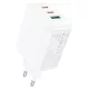 Acefast hálózati gyorstöltő GaN (2x USB-C / USB-A) PPS / PD / QC4+ 65W, fehér (A41)