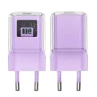Acefast A53 PD 30W GaN USB-C hálózati töltő kijelzővel, lila