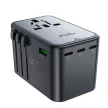 Acefast Z1 GaN 75W PD travel charger adapter 3x USB-C 2x USB-A, fekete