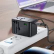Acefast Z1 GaN 75W PD travel charger adapter 3x USB-C 2x USB-A, fekete