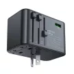 Acefast Z1 GaN 75W PD travel charger adapter 3x USB-C 2x USB-A, fekete