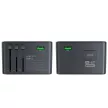Acefast Z1 GaN 75W PD travel charger adapter 3x USB-C 2x USB-A, fekete