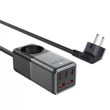   Acefast Z2 GaN 75W PD desktop charger 3x USB-C 2x USB-A, fekete and , szürke