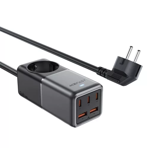 Acefast Z2 GaN 75W PD desktop charger 3x USB-C 2x USB-A, fekete and , szürke