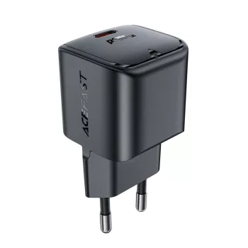 Acefast A77 Mini PD 30W GaN USB-C hálózati töltő, fekete