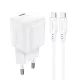 Acefast A77 Mini PD 30W GaN hálózati töltő + USB-C kábel, fehér