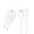 Dudao A4EU USB-A 2.1A hálózati töltő, fehér + USB-A - Lightning kábel