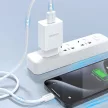 Dudao A4EU USB-A 2.1A hálózati töltő, fehér + USB-A - Lightning kábel